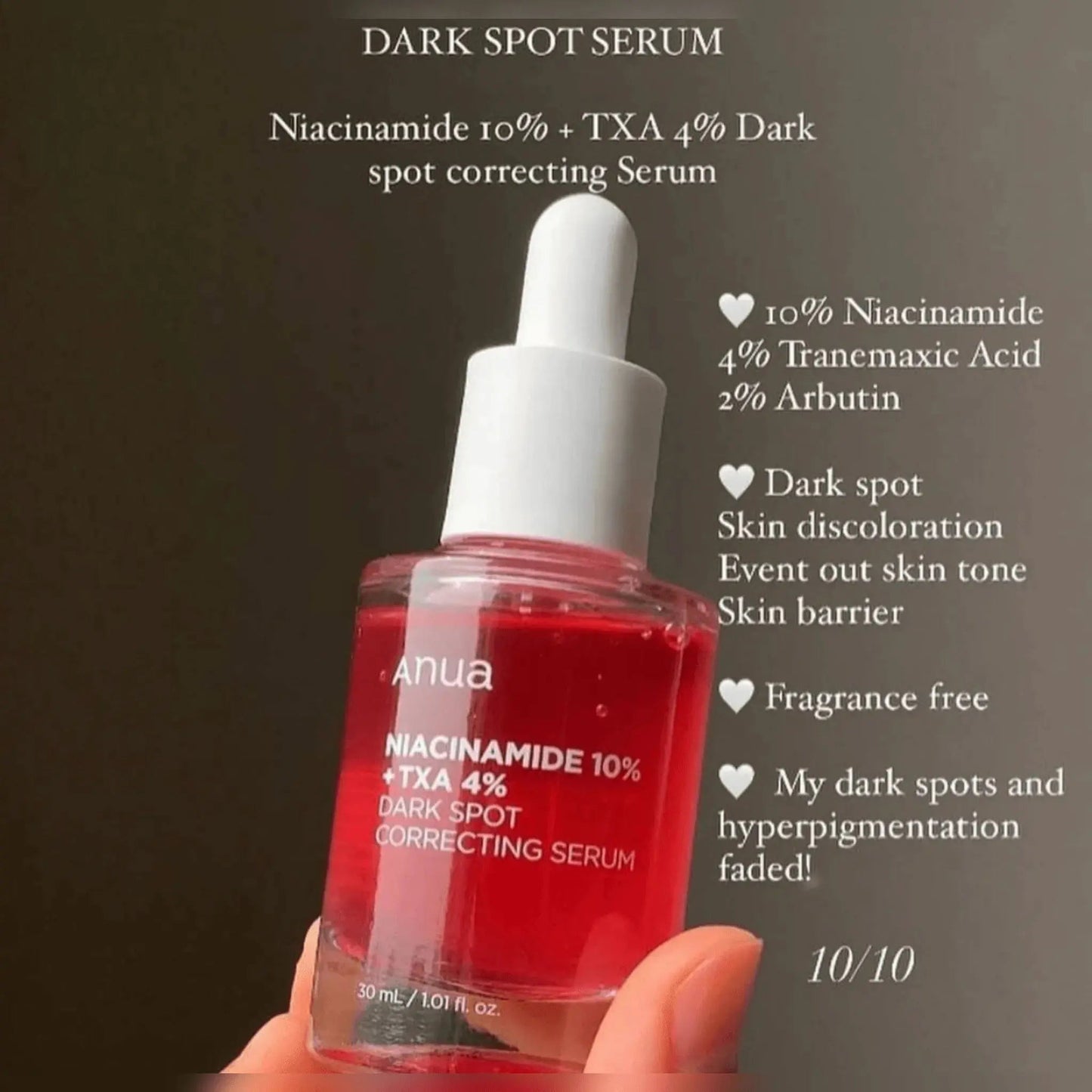 ANUA Niacinamide 10% + TXA 4% Dark Spot Correcting Serum(Extreme Discount+++)🥶
